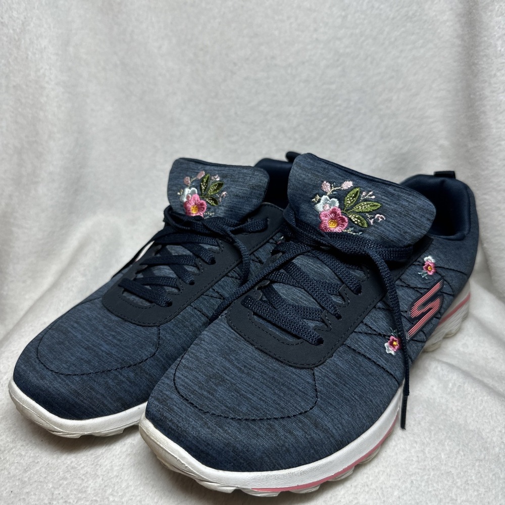 Skechers Women's Shoes With Floral Embroidery Design GoGolf Relaxed For Size 7.5